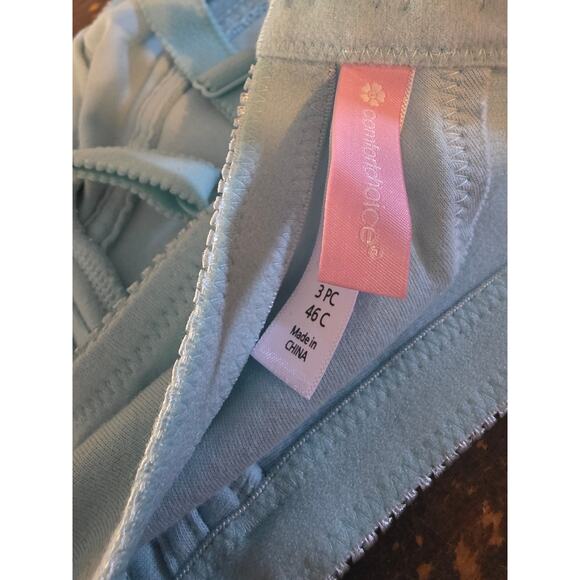 Comfortchoice Bra 46C Womens Light Blue Wireless Not Padded Adjustable Straps - Picture 4 of 5